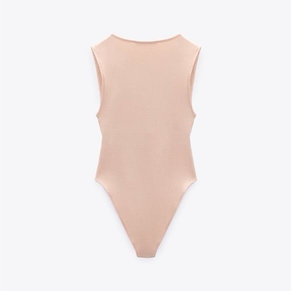 ✨Zara V-Neck Sleeveless Light Pink/Nude Sz Small Bodysuit✨ - Picture 4 of 7